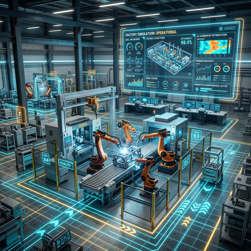 AI Factory Design and Simulation